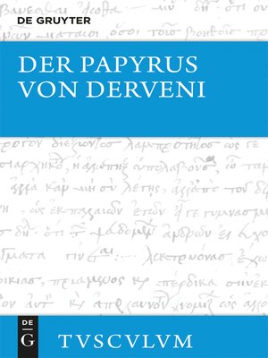 cover image of Der Papyrus von Derveni